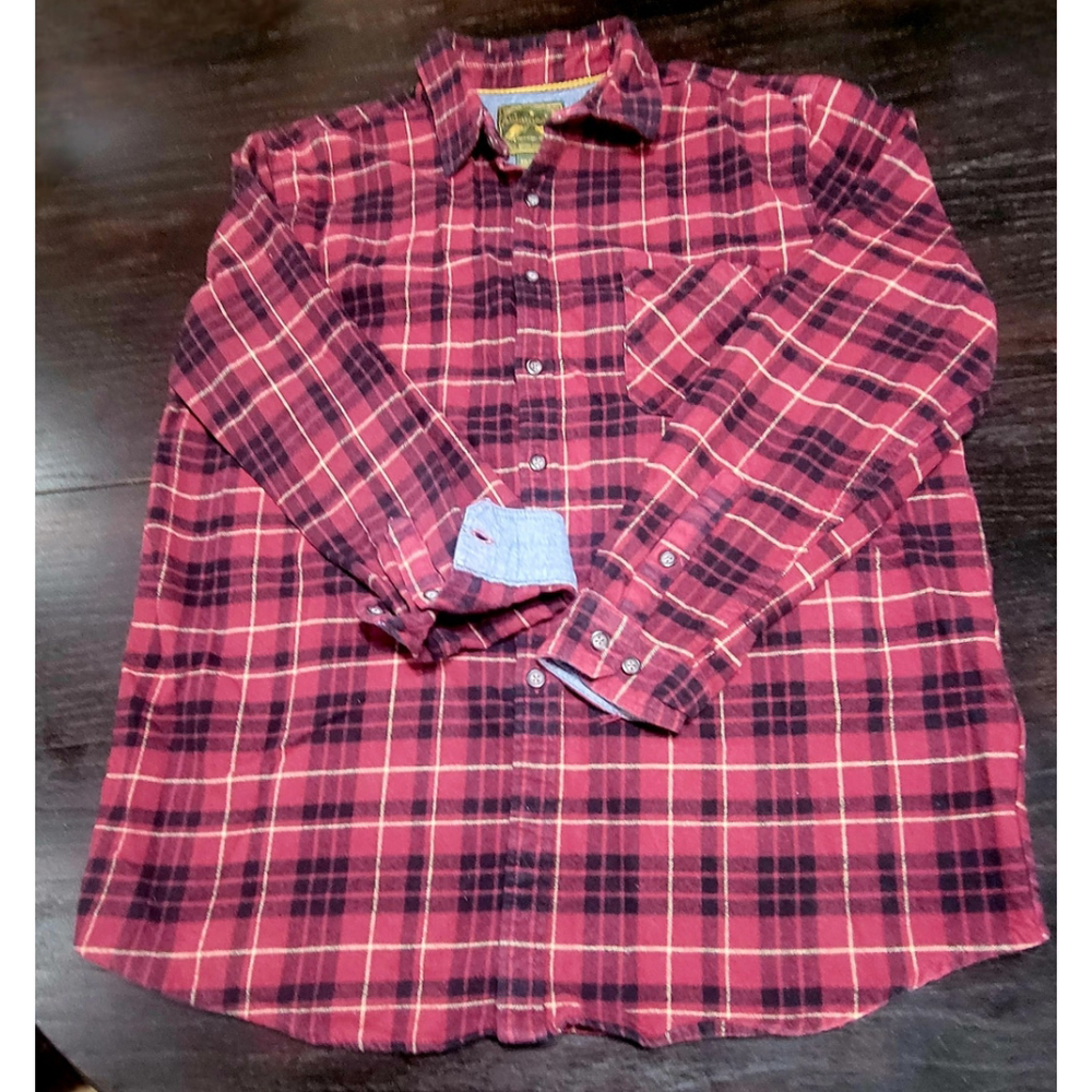 Anchorage Expedition Men’s Shirt XXL Red Plaid Brawny Flannel Long Sleeve Heavy